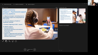 Директор РНПЦПЗ Алтынай Ескалиева на вебинаре ВОЗ/ЮНИСЕФ 2026–2030